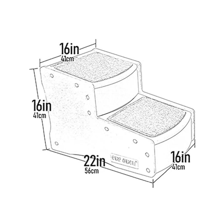 Pet Gear Easy Step II Pet Stairs, 2 Step for Cats/Dogs up to 150 Pounds, Portable, Removable Washable Carpet Tread, No Tools Required, Espresso by PET GEAR INC - Image 3