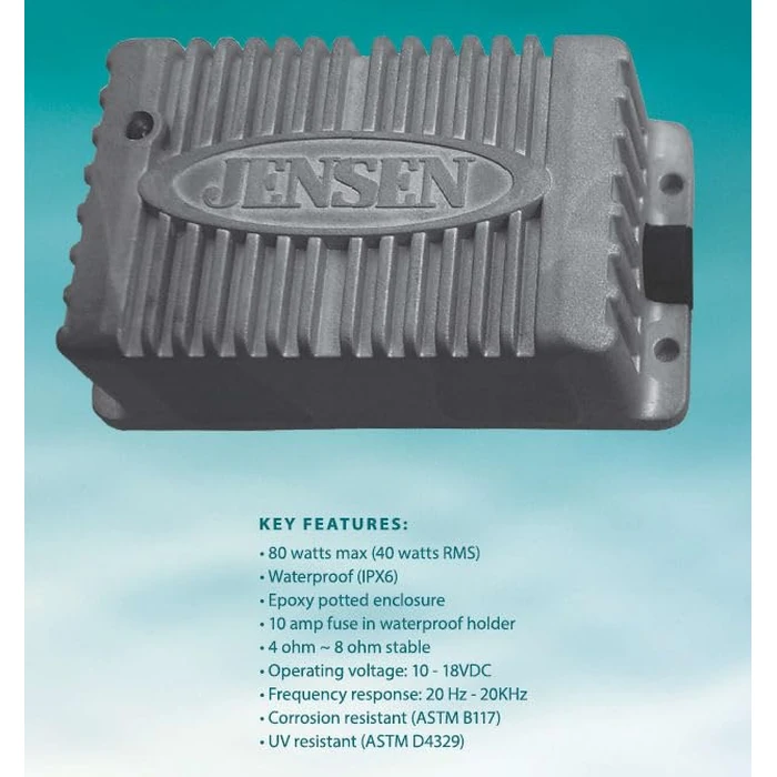 51426815 Heavy Duty 2-Channel Amplifier, 80W Maximum Power, Similar to JAHD240 but with Special Harness Connector; Waterproof, and UV Resistant (Renewed) by ASA Electronics - Image 3