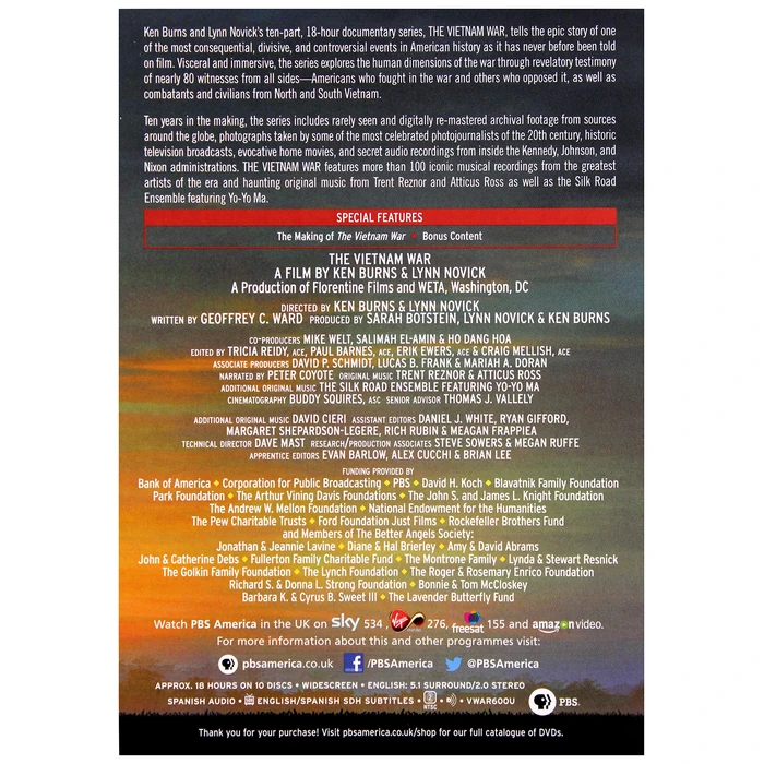 The Vietnam War: A Film by Ken Burns & Lynn Novick - The Complete 18hrs 10 DVD Boxset by Simply Media - Image 2