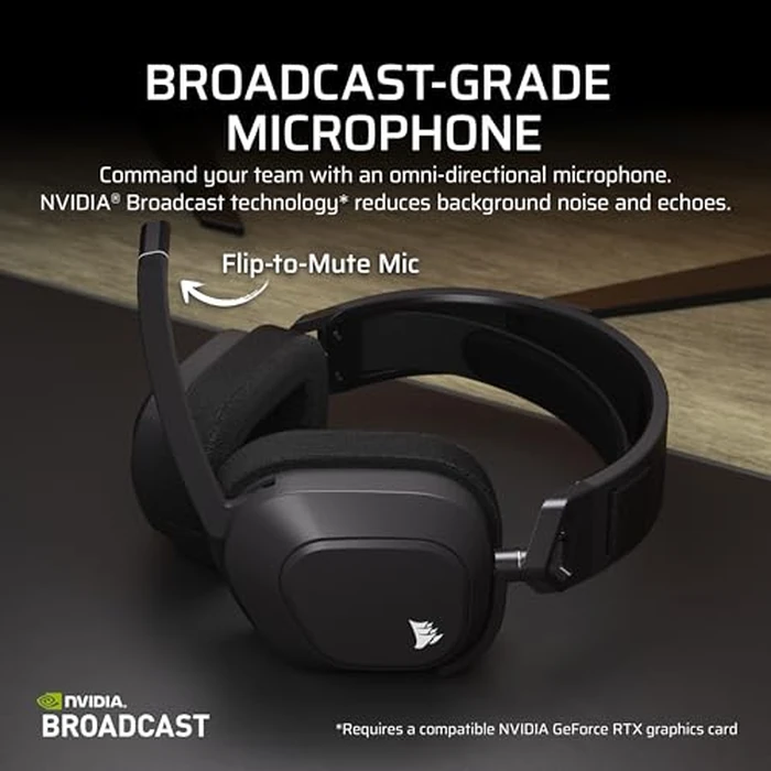 CORSAIR HS80 MAX Wireless Xbox Gaming Headset with Bluetooth - Dolby Atmos - Broadcast Quality Microphone - iCUE Compatible - Xbox, PC, Mac, Mobile - Steel Gray by Corsair - Image 6