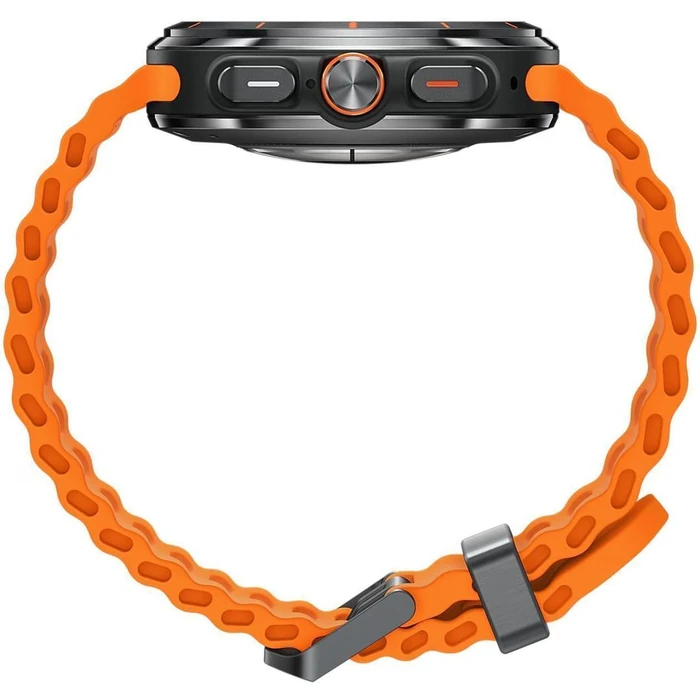 Galaxy Watch Ultra (2024) - 32GB - 47mm - Titanium Gray Titanium Case with Orange Silicone Marine Band by Samsung - Image 5