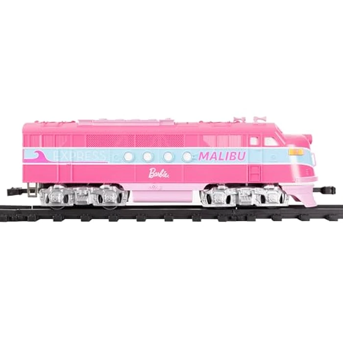 Lionel Mattel Barbie Battery O Gauge Toy Train Set with Remote, Locomotive, Train Cars, & Track with Authentic Train Sounds, Lights, & Water Vapor Smoke Effects for Kids 4+ by Lionel - Image 4