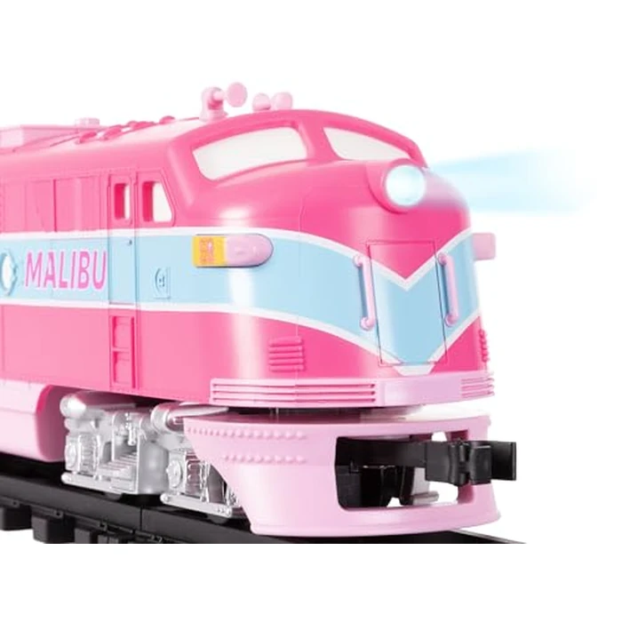 Lionel Mattel Barbie Battery O Gauge Toy Train Set with Remote, Locomotive, Train Cars, & Track with Authentic Train Sounds, Lights, & Water Vapor Smoke Effects for Kids 4+ by Lionel - Image 5