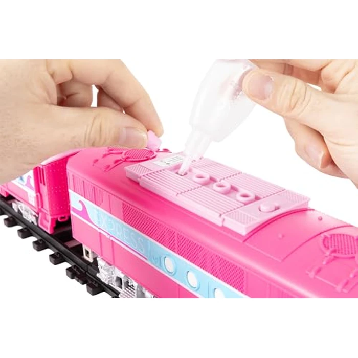 Lionel Mattel Barbie Battery O Gauge Toy Train Set with Remote, Locomotive, Train Cars, & Track with Authentic Train Sounds, Lights, & Water Vapor Smoke Effects for Kids 4+ by Lionel - Image 8