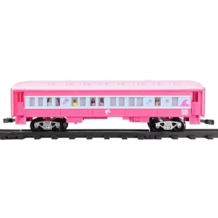 Lionel Mattel Barbie Battery O Gauge Toy Train Set with Remote, Locomotive, Train Cars, & Track with Authentic Train Sounds, Lights, & Water Vapor Smoke Effects for Kids 4+ by Lionel - Image 9