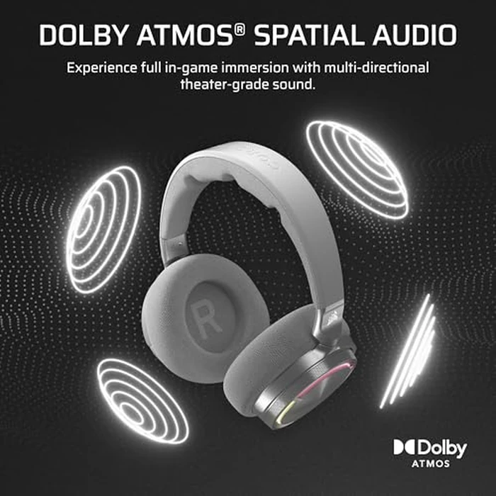 CORSAIR Virtuoso MAX Wireless Gaming Headset - Dolby Atmos, Active Noise Cancelling, Sonarworks SoundID, Simultaneous 2.4GHz Wireless & Bluetooth, 50mm Graphene Drivers, PC, Mac, PS5/PS4 - Silver by Corsair - Image 4