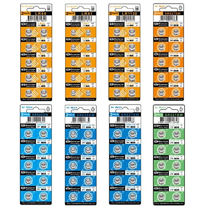 Siiboat Watch Batteries 80PCS - AG0, AG1, AG3, AG4, AG6, AG7, AG10, AG13, 1.5V Alkaline LR41 LR44 Assorted Button Coin Cell Batteries by Siiboat - Used - Like New condition
