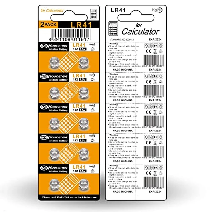 Siiboat Watch Batteries 80PCS - AG0, AG1, AG3, AG4, AG6, AG7, AG10, AG13, 1.5V Alkaline LR41 LR44 Assorted Button Coin Cell Batteries by Siiboat - Image 3