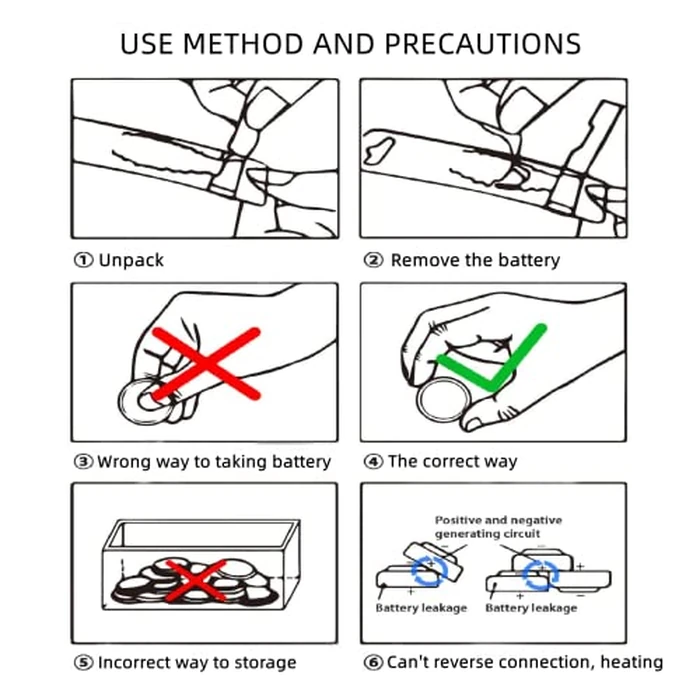 Siiboat Watch Batteries 80PCS - AG0, AG1, AG3, AG4, AG6, AG7, AG10, AG13, 1.5V Alkaline LR41 LR44 Assorted Button Coin Cell Batteries by Siiboat - Image 7