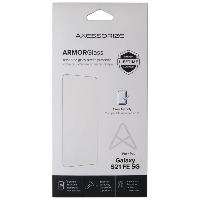 Axessorize ARMORGlass Tempered Glass Screen Protector for Galaxy S21 FE (5G) - Clear by Axessorize - Refurbished - Brand New condition
