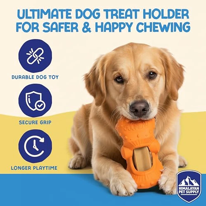 Himalayan Jughead Super Dog Chew Holder - Holds Chews & Treats for Dogs, Slows Down Fast Chewers for Long Lasting Chews - Pair with Jughead Super Insert, and Veggie Treats Like Carrots & Celery by Himalayan Dog Chew - Used - Like New condition
