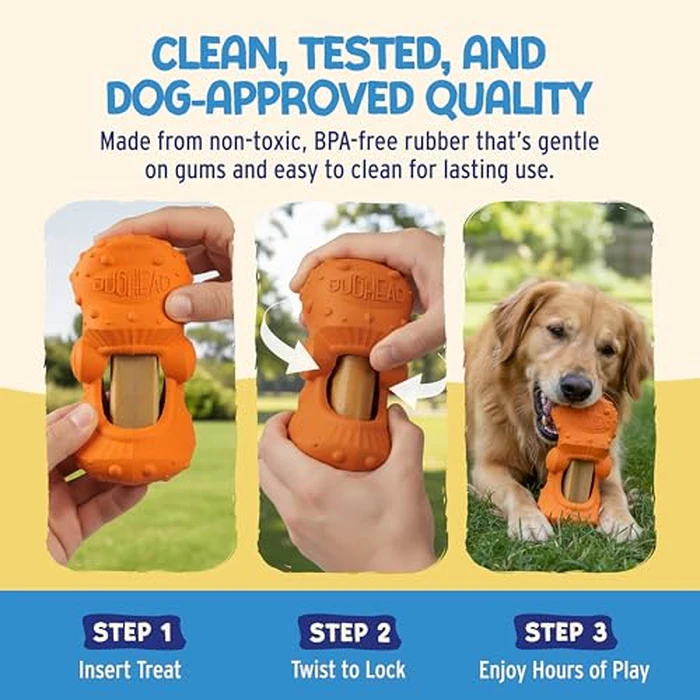Himalayan Jughead Super Dog Chew Holder - Holds Chews & Treats for Dogs, Slows Down Fast Chewers for Long Lasting Chews - Pair with Jughead Super Insert, and Veggie Treats Like Carrots & Celery by Himalayan Dog Chew - Image 4