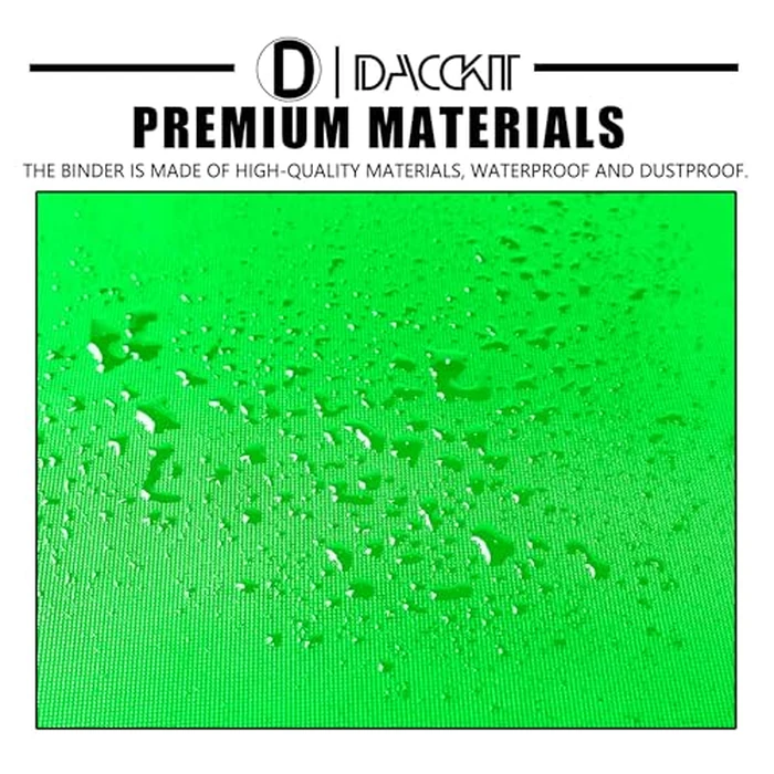 D DACCKIT Top Loader Binder, Holds 288 Cards - 9 Pocket Top Loader Binder for 3" x 4" Rigid Card Holders for Trading Cards or Sports Cards - Model C，Brilliant Green by D DACCKIT - Image 6