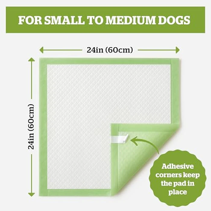Pogi's Dog Training Pads with Sticky Tabs - Large, Super-Absorbent, Puppy Pee Pads for Small to Medium Sized Dogs (20-Count) (24x24in) by Pogi's Pet Supplies - Image 3