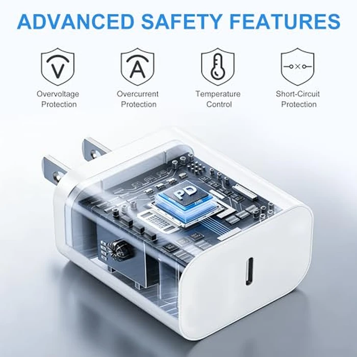 iPhone Charger Fast Charging【Apple MFi Certified】 3Pack USB-C Wall Charger Block with 6FT USB C to Lightning Cables for iPhone 14/14 Pro/14Pro Max/13/13 Pro/12/12 Pro/12 Pro Max/11/Xs Max/XR/X Type C by Niubil - Image 2