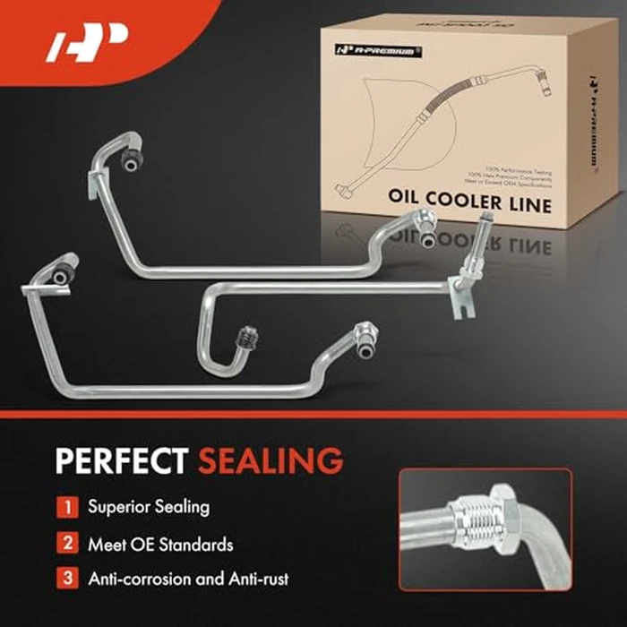 A-Premium Automatic Transmission Oil Cooler Line Hose Assembly Compatible with Ford Taurus 2010-2019 3.5L, Flex 2009-2011 3.5L & Lincoln MKS 2010-2012 3.7L, At Trans, w/o Turbocharged, bypass valve by A-premium - Image 7