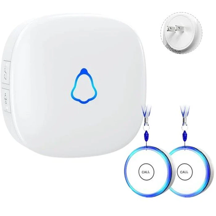 Fansitc Caregiver Wireless Pager 1x M520 Receiver 2x F21 Call Buttons - White by Fansitc - Image 1