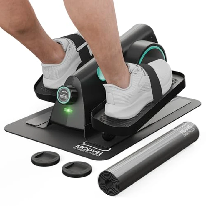 MODVEL Seated Under Desk Elliptical Machine for Home Workout, Mini Elliptical, Desk Bike Pedal Exerciser, Whisper Quiet, Under Desk Pedal Exerciser w/Adjustable Resistance & LCD Display by Modvel - Used - Very Good condition - US$178.18
