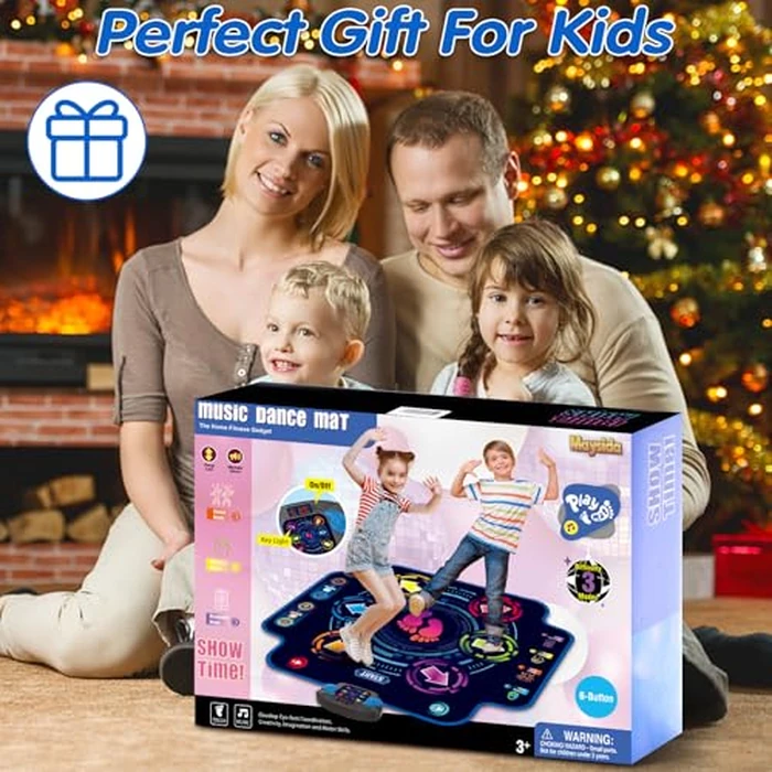 Kids Electronic Dance Pad with 6-Button, Music Dance Game Mat with Built-in Music 9 Levels and 3 Modes, Chirstmas Party Birthday Gifts, Toys for Girls Ages 4-8, 8-12 by maysida - Image 7