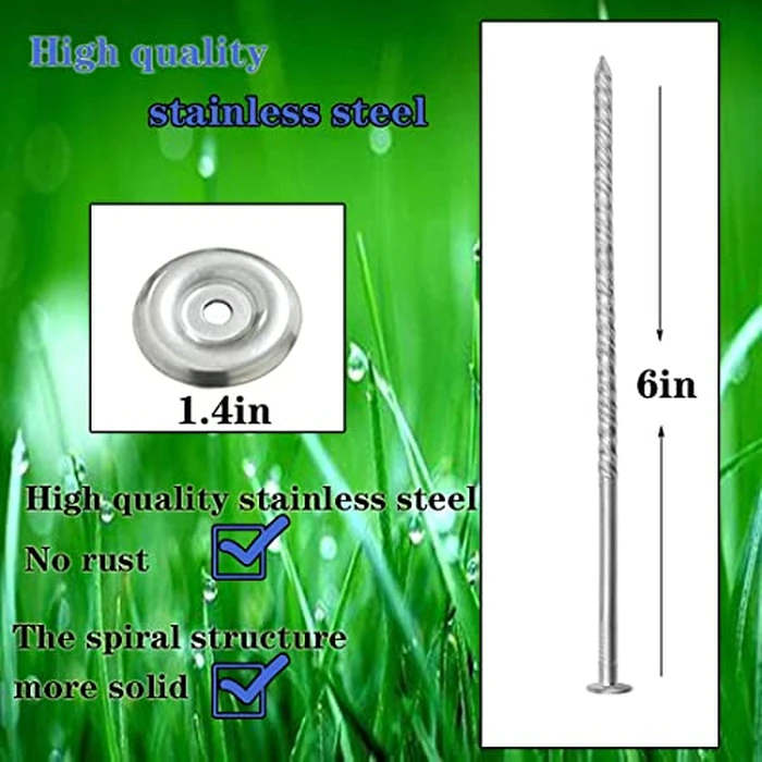 Uitose 14 Count Outdoor Rv Rug Stakes, Stainless Steel Spiral Patio Mats Stakes, Used for Fixing Rugs, Tents, Tarps, and RV Mats，Rv Camping Accessories for Outside,Camper Must Haves by Uitose - Image 3