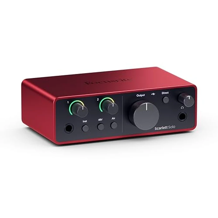 Focusrite Scarlett Solo 4th Gen USB Audio Interface, for the Guitarist, Vocalist, or Producer - High-Fidelity, Studio Quality Recording, and All the Software You Need to Record by Focusrite - Image 1