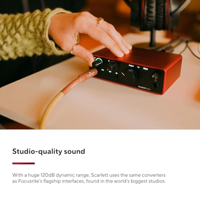 Focusrite Scarlett Solo 4th Gen USB Audio Interface, for the Guitarist, Vocalist, or Producer - High-Fidelity, Studio Quality Recording, and All the Software You Need to Record by Focusrite - Image 3