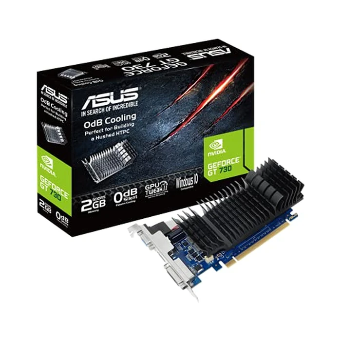 ASUS GeForce GT 730 2GB GDDR5 Low Profile Graphics Card for Silent HTPC Builds (with I/O Port Brackets) by ASUS - Used - Like New condition - US$45.56