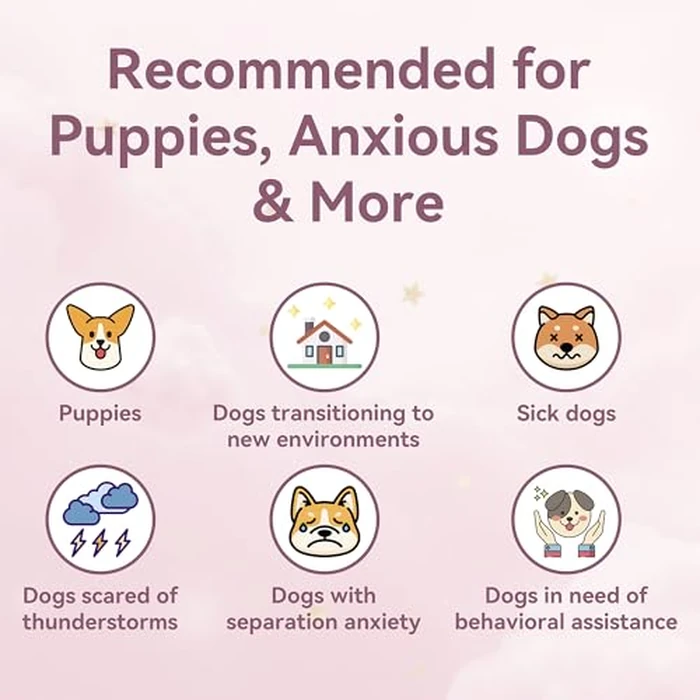 Moropaky Heartbeat Puppy Toy Dog Heartbeat Toy for Anxiety Relief and Calming Aid, Heartbeat Stuffed Animal for Comfort Sleep Aid Crate Training Cuddle, Pink by Moropaky - Image 3