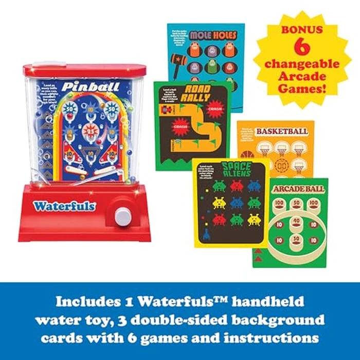 Playmonster Original Waterfuls Classic Handheld Water Games - Kids Games, Retro Travel Games, Fidget Toys for Kids, Autism Toys, 6 Interchangeable Back Panels, Screen Free Play, Portable, Ages 3+ by PlayMonster - Image 2