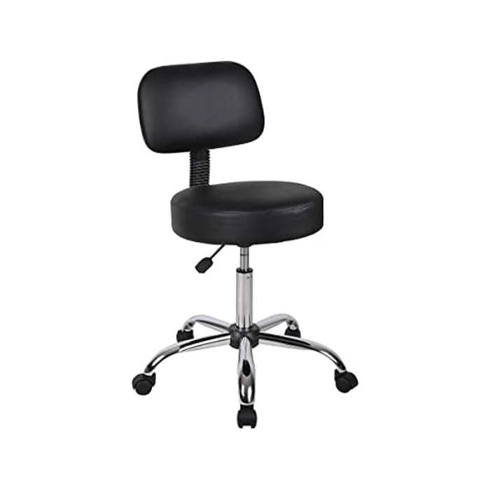 Boss Office Products B245-BK Be Well Medical Spa Stool with Back, Black by Boss Office Products - Used - Very Good condition