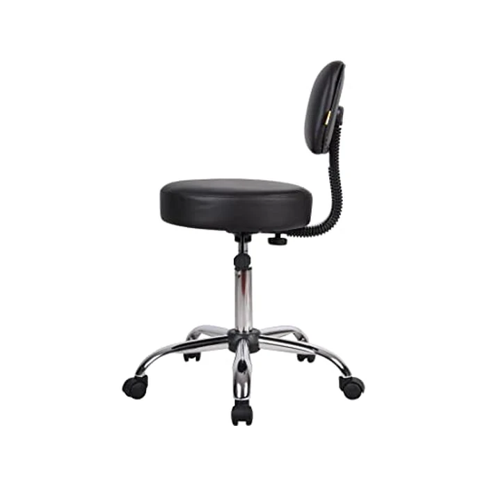 Boss Office Products B245-BK Be Well Medical Spa Stool with Back, Black by Boss Office Products - Image 4