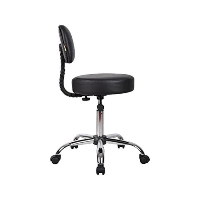 Boss Office Products B245-BK Be Well Medical Spa Stool with Back, Black by Boss Office Products - Image 5