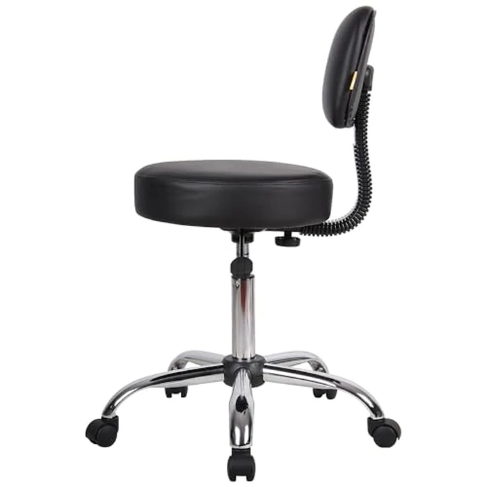 Boss Office Products B245-BK Be Well Medical Spa Stool with Back, Black by Boss Office Products - Image 6