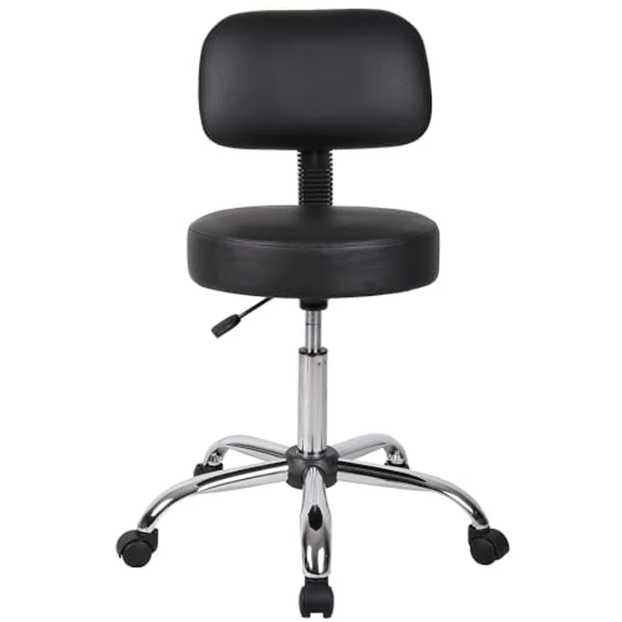 Boss Office Products B245-BK Be Well Medical Spa Stool with Back, Black by Boss Office Products - Image 7