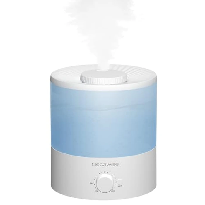 MegaWise Ultrasonic Cool Mist Humidifier SK7620 - 1.5L Capacity, Whisper-Quiet Operation, Adjustable Mist Output, Auto Shut-Off - Ideal for Home, Office, Baby Room, and Bedroom by MEGAWISE - Used - Acceptable condition - US$13.43