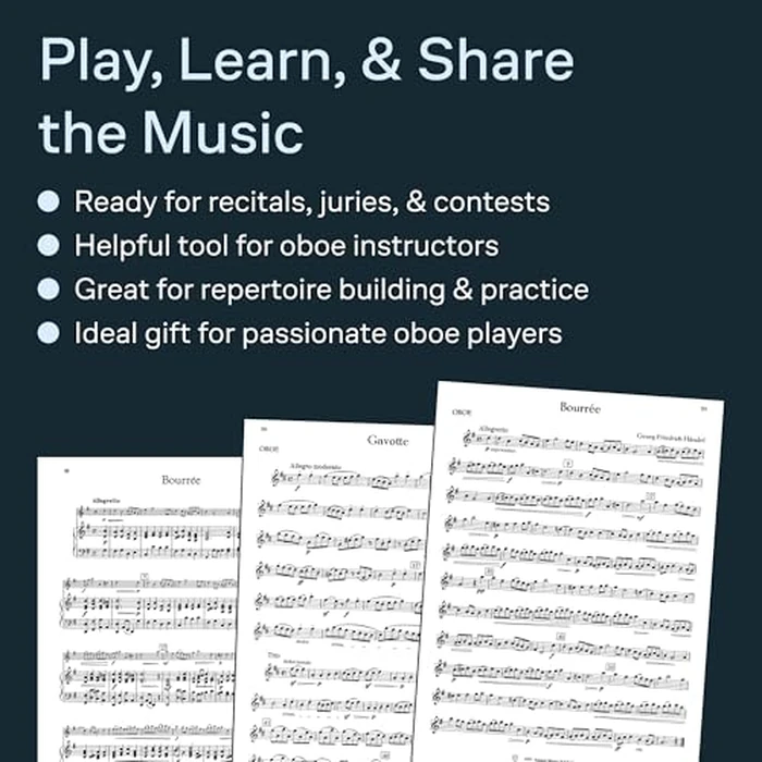 Oboe Solos - Everybodys Favourite Series Vol 99 | Classical Sheet Music Collection for Intermediate to Advanced Oboe Repertoire Book with Piano Accompaniment | Essential Baroque and Masterpieces by Music Sales - Image 3