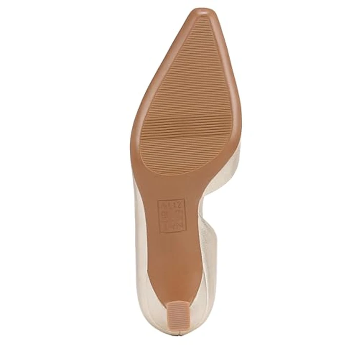Naturalizer Women's Dalary Pump Pointed Toe Heels, Champagne Metallic Leather, 6.5 Wide by Naturalizer - Image 3