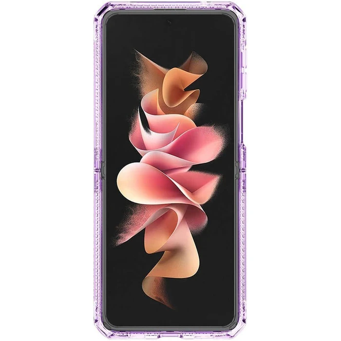 Itskins Hybrid Clear Phone Case for Galaxy Z Flip3 5G - Lavender/Transparent by Itskins - Image 2