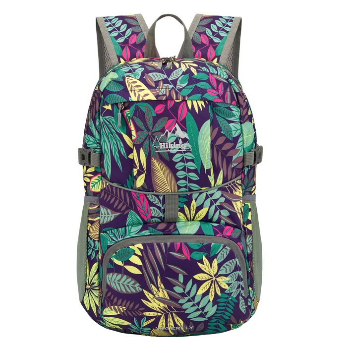WATERFLY Hiking Packable Daypack Backpack: 25L Ultra Lightweight Day Pack for Woman Man - Small Compact Folding Back Pack for Outdoor Sport Cycling Camping Travel Trip - Print by WATERFLY - Image 1