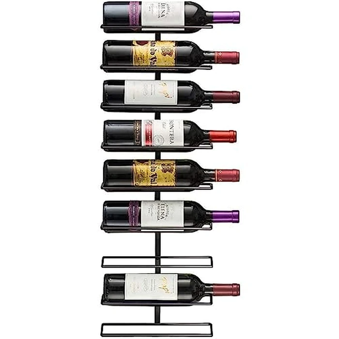 Sorbus Wall Mount Wine Rack - Holds 9 Bottles - Black Metal Wine Bottle Holder for Wall, Modern Wine Rack for Home Bar, Kitchen by Sorbus - Used - Like New condition
