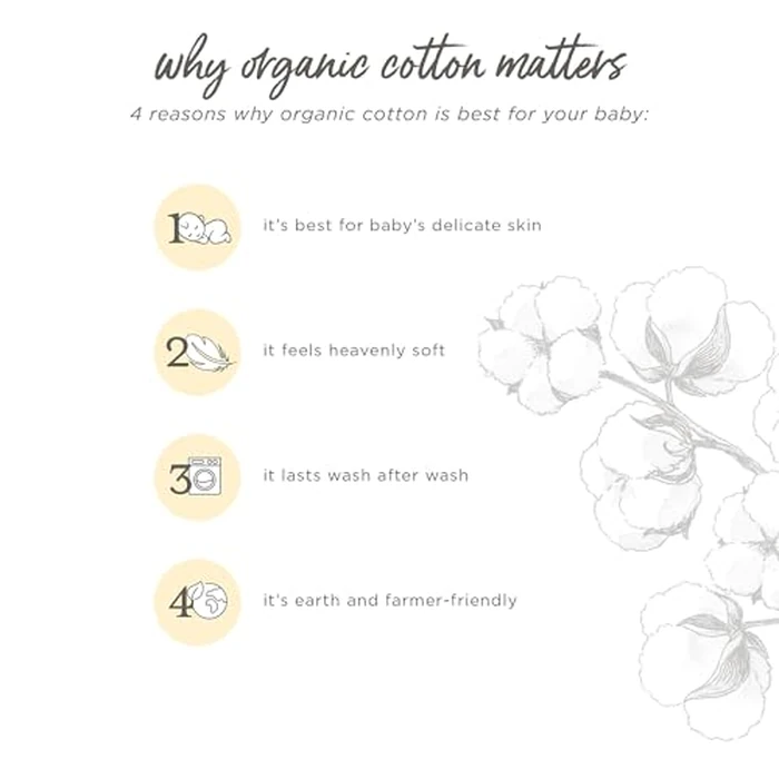 Burt's Bees Baby Infant Washcloths, 100% Organic Cotton, Soft and Super Absorbent Knit Terry & Woven Terry Wash Cloth - 3 Pack Set by Burt's Bees Baby - Image 2