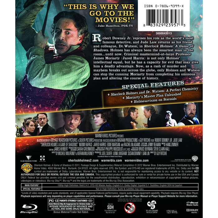 Sherlock Holmes: A Game of Shadows (Movie-Only Edition + UltraViolet Digital Copy) (Blu-ray) by Warner Home Video - Image 2