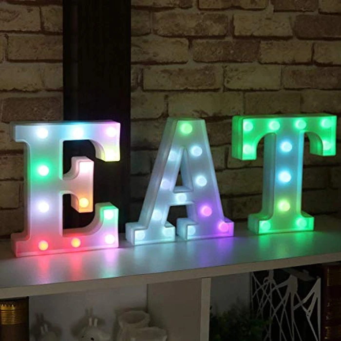 Pooqla Colorful LED Marquee Letter Lights with Remote - Light Up Marquee Signs - Letters with Lights for Anniversary Party Room Decoration - Birthday Gift for Boys Girls Women Men - Multicolor C by Pooqla - Image 6
