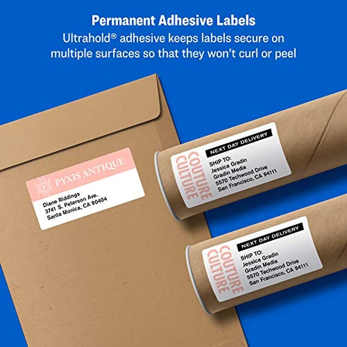 Avery Printable Shipping Labels with Sure Feed, 3-1/2" x 5", White, 400 Blank Mailing Labels for Laser Printers (5168) by Avery - Image 6