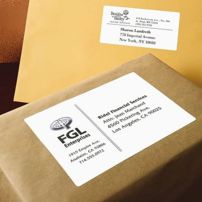 Avery Printable Shipping Labels with Sure Feed, 3-1/2" x 5", White, 400 Blank Mailing Labels for Laser Printers (5168) by Avery - Image 9