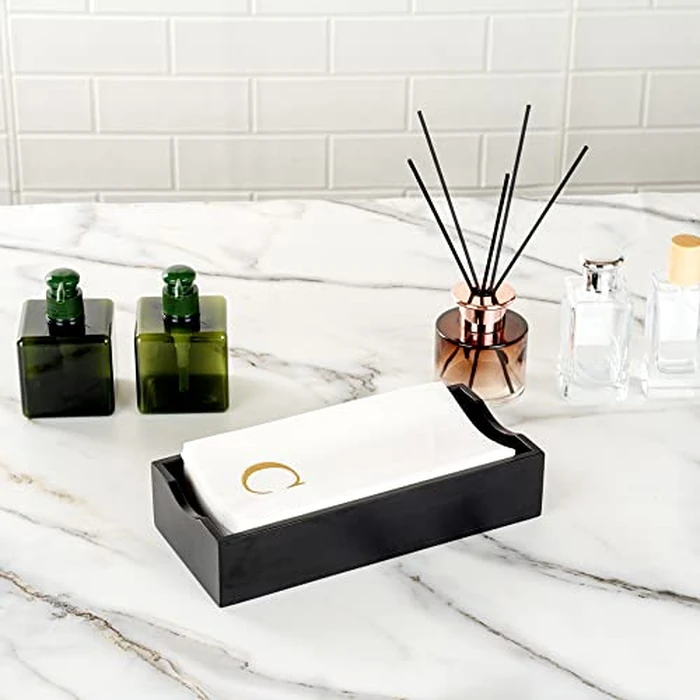 Luxenap 15.8 X 7.9 Inch Linen-Feel Guest Towels, 50 Lettered Hand Towels - Gold Letter 'C', Sans Serif Font, White Paper Dinner Napkins, airlaid, For Restrooms And Tables - Restaurantware by Restaurantware - Image 9