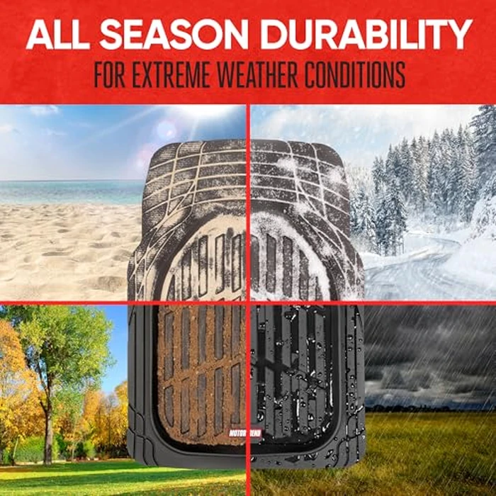 Motor Trend FlexTough Floor Mats for Cars, Black Deep Dish All-Weather Car Mats, Waterproof Trim-to Fit Automotive Floor Mats for Cars Trucks SUV, Universal Floor Liner Car Accessories by Motor Trend - Image 4