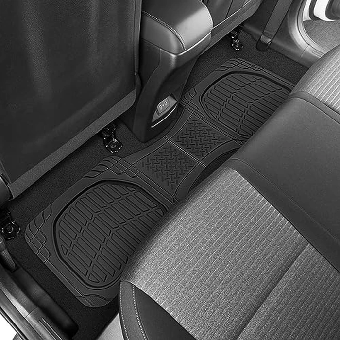 Motor Trend FlexTough Floor Mats for Cars, Black Deep Dish All-Weather Car Mats, Waterproof Trim-to Fit Automotive Floor Mats for Cars Trucks SUV, Universal Floor Liner Car Accessories by Motor Trend - Image 8