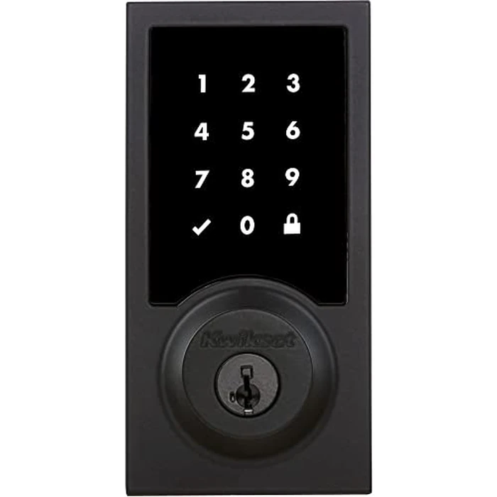 Kwikset 916 Keyless Entry Touchscreen SmartCode Electronic Deadbolt Smart Lock Featuring SmartKey Security and ZigBee 3.0 Technology in Contemporary Matte Black, Zigbee Hub Sold Separately by Kwikset - Image 2
