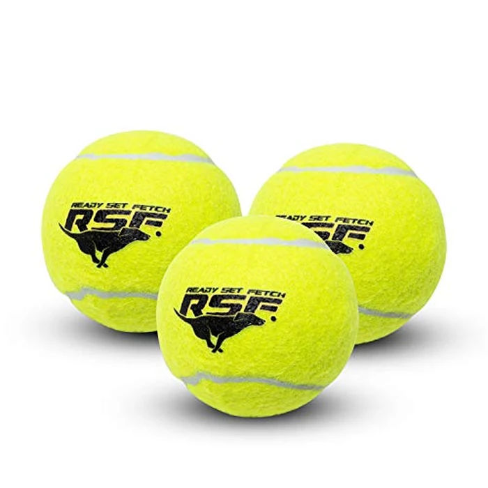 Franklin Pet Supply Co. Squeaky Dog Tennis Balls - Ready Set Fetch Dog Toy Tennis Balls with Squeaker - Perfect Pet Toy Fetch Ball for Small, Medium + Large Dogs - 3 Pack by Franklin Sports - Used - Like New condition - US$4.28